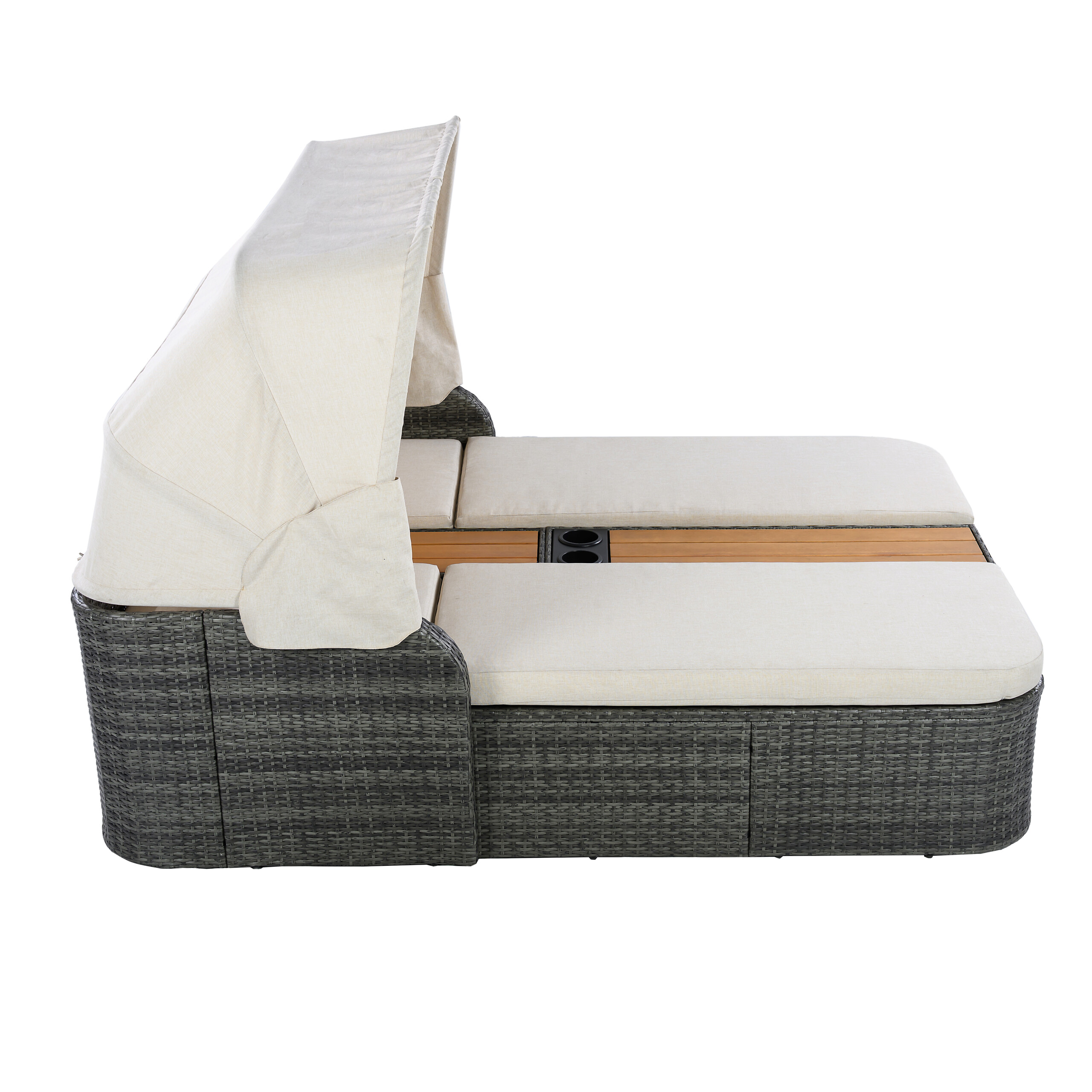 POCOline Gartenliege beige Stahl