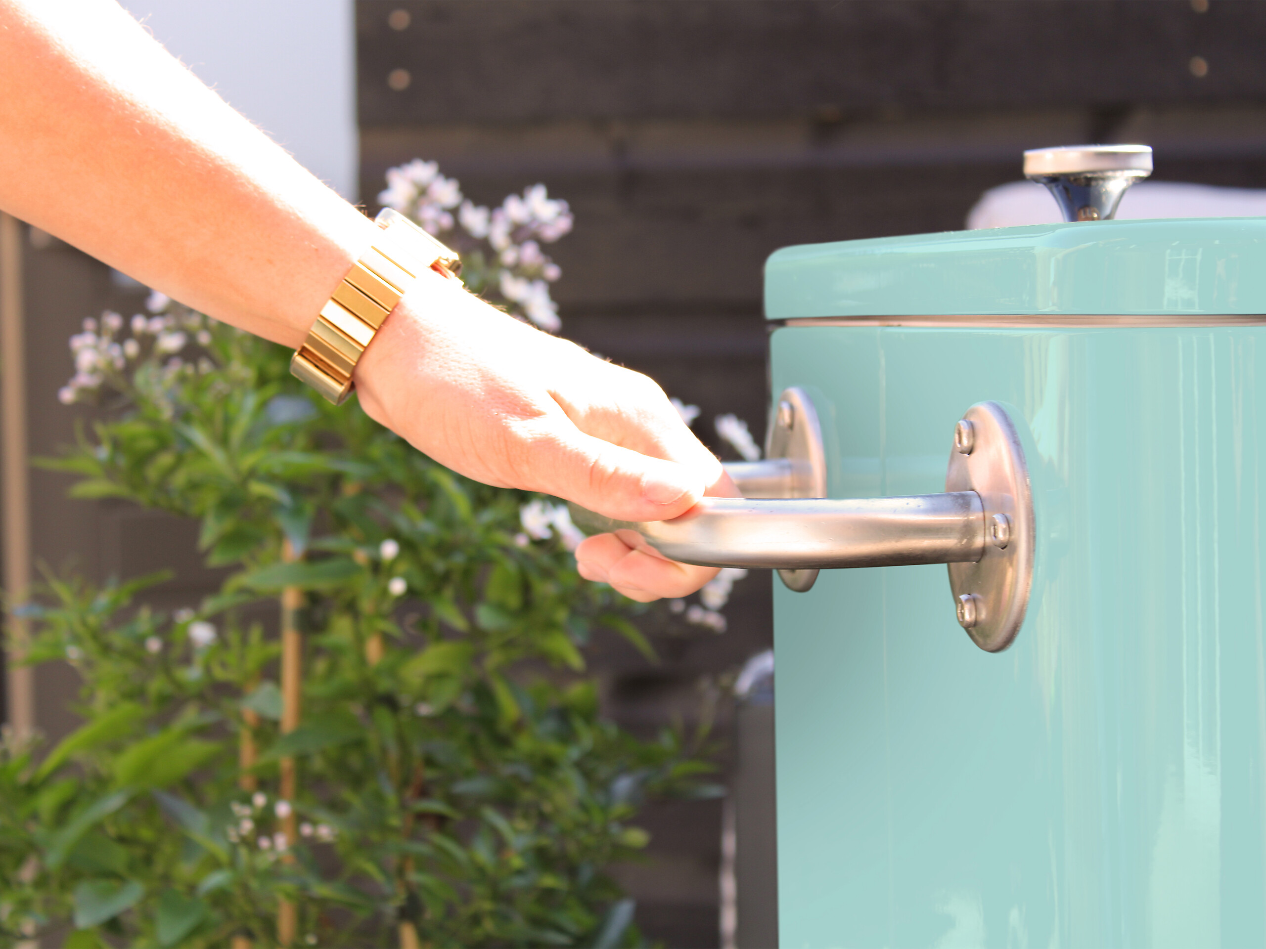 AXI Kühlwagen Retro mint Metall B/H/T: ca. 43x89x92 cm