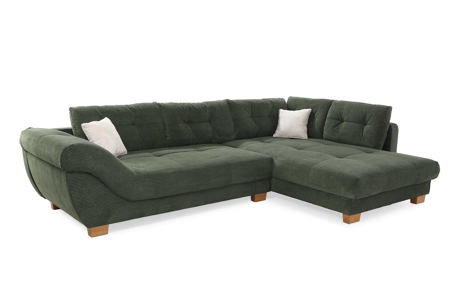 Ecksofa grün Microfaser B/H/T: ca. 346x90x221 cm Ecksofa grün Microfaser B/H/T: ca. 346x90x221 cm