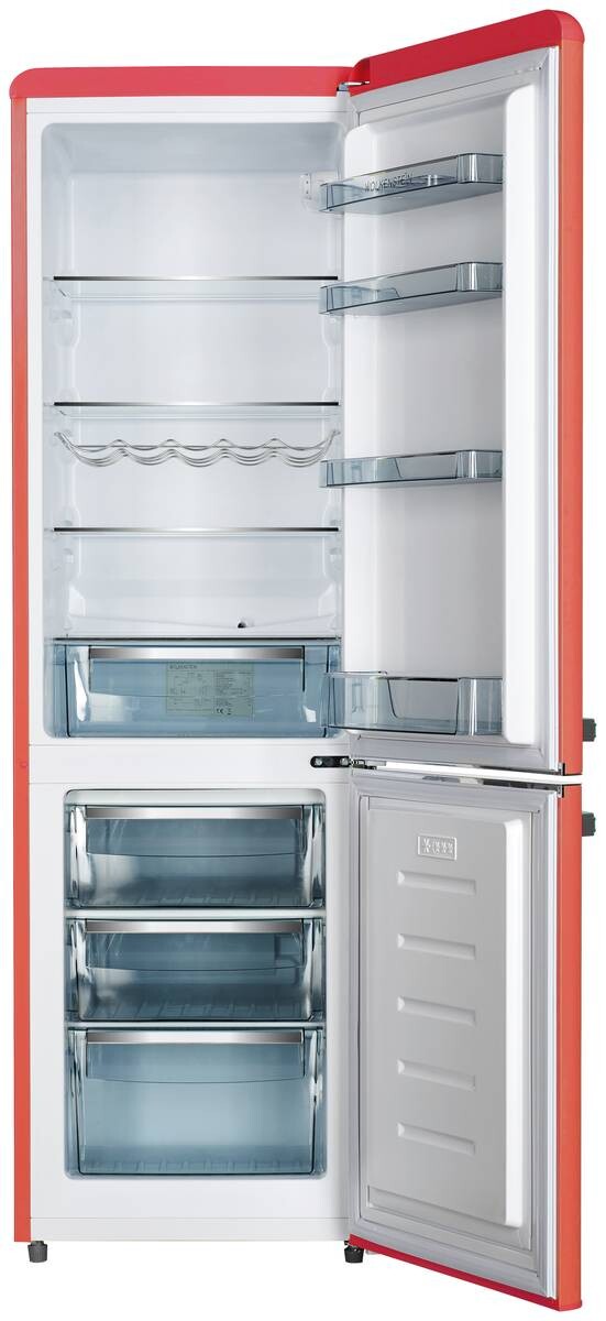Wolkenstein Retro Kühl-/Gefrierkombination KG250.4RT FR rot B/H/T: ca. 54,6x177,5x62,6 cm