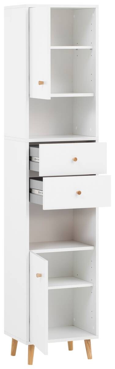 Hochschrank Bjarne weiß matt B/H/T: ca. 40,3x180,6x33,05 cm