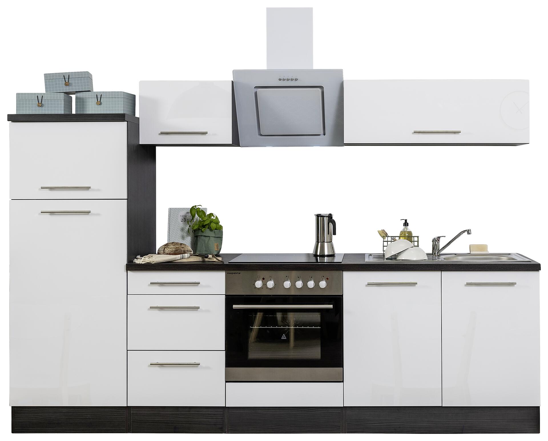 Respekta Küchenblock Premium Eiche Eiche grau Nachbildung B/H/T: ca. 270x200x60 cm