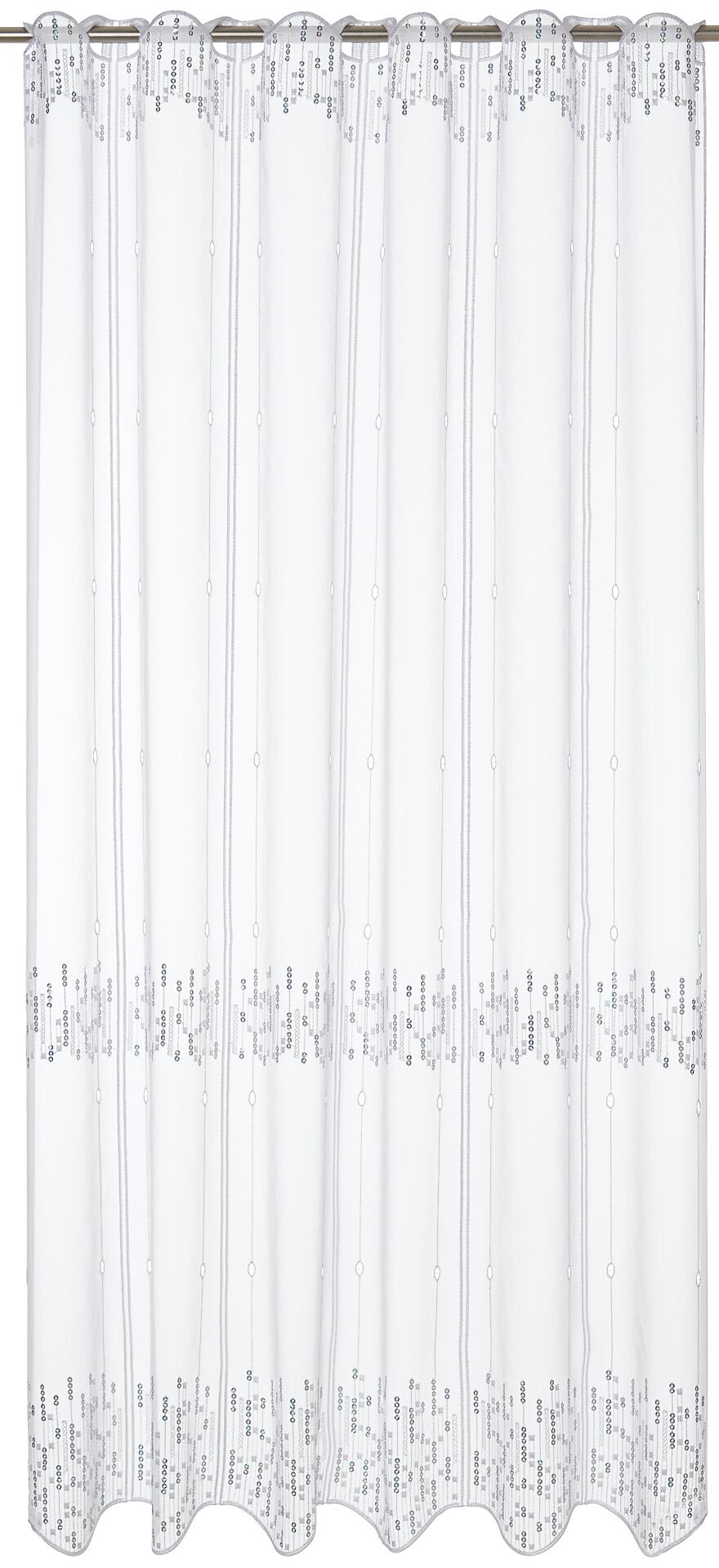 POCOline Cliprollo Pailette weiß B/L: ca. 140x95 cm