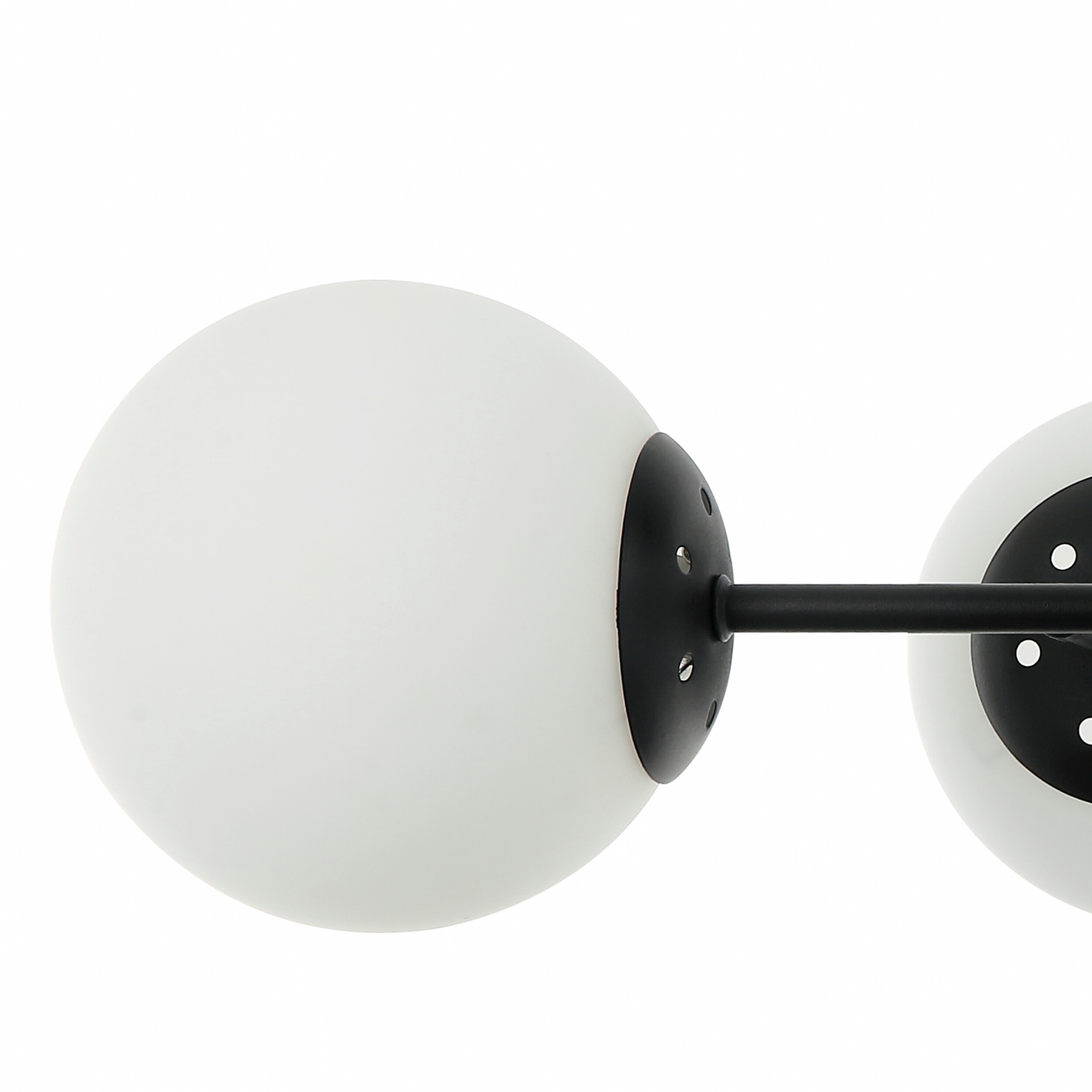 Lamkur Deckenleuchte Maddie schwarz Glas Stahl B/H/L: ca. 19x44x61 cm E14 4 Brennstellen