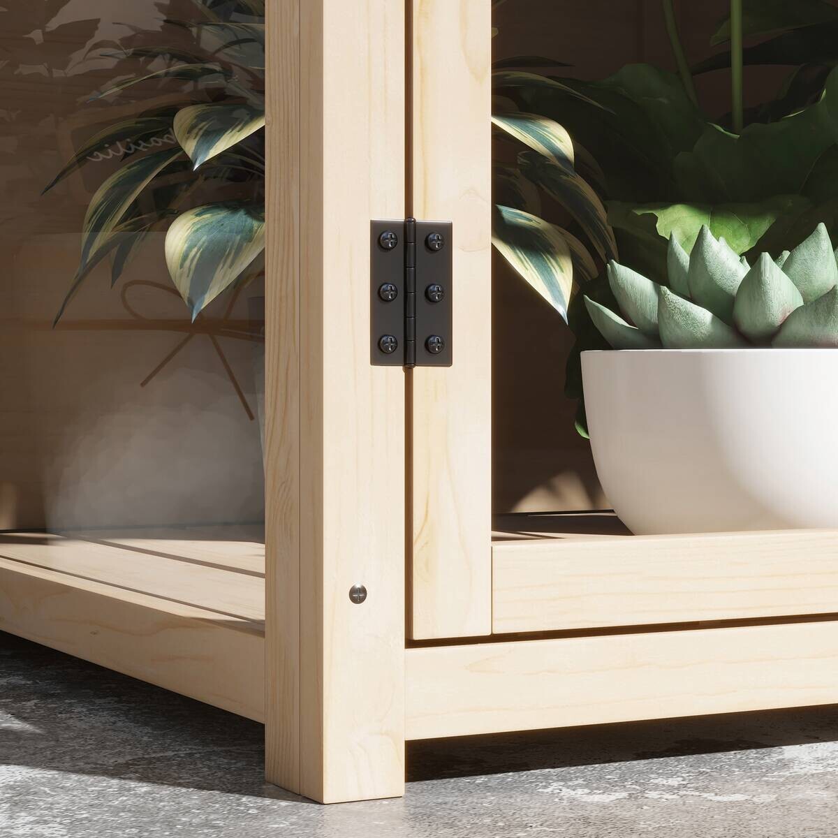 Outsunny Gewächshaus B/H/L: ca. 61x103x103 cm