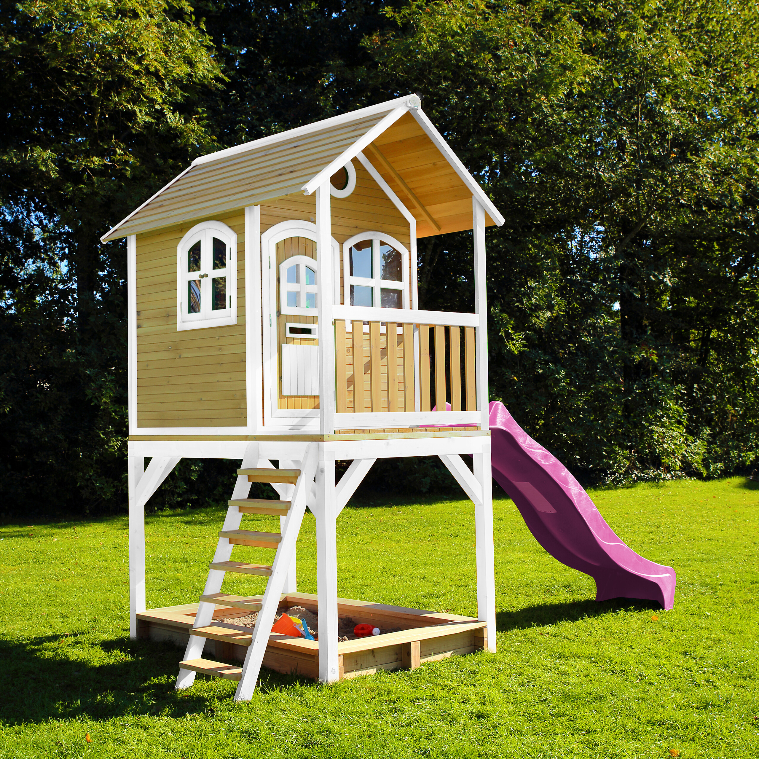 AXI Spielhaus Sarah braun B/H/L: ca. 370x291x191 cm