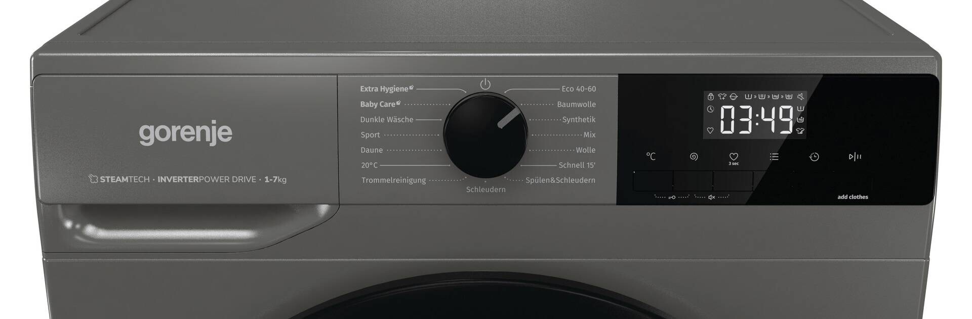 Gorenje Waschmaschine W3NHEI74SAS/DE titanfarbig B/H/T: ca. 60x85x44 cm ca. 7 kg