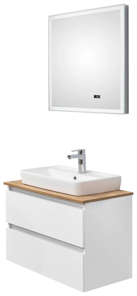 Badezimmer-Set Quickset 360 weiß glanz B/H/T: ca. 78x200x50 cm Badezimmer-Set Quickset 360 weiß glanz B/H/T: ca. 78x200x50 cm