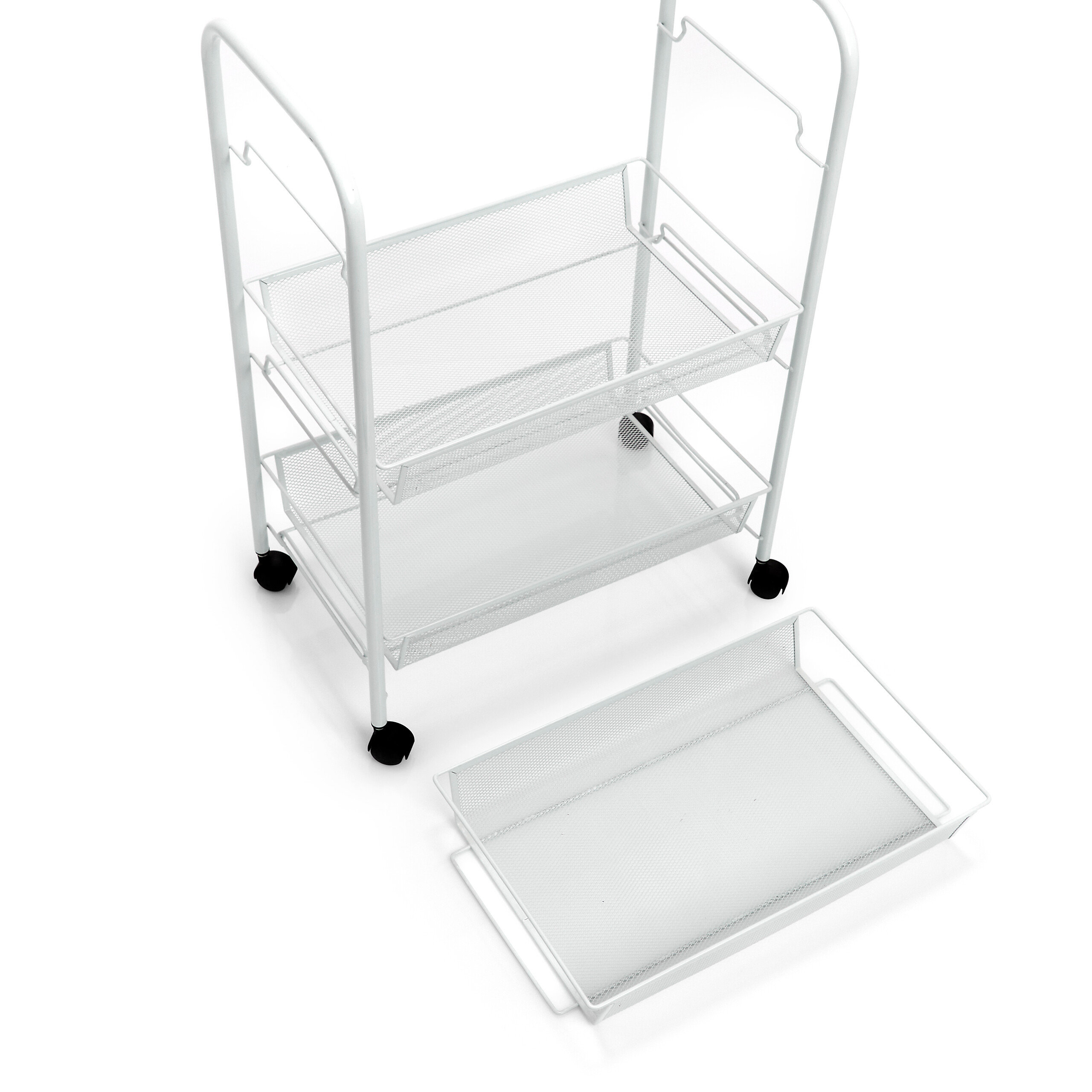 Zeller Rollwagen weiß Mesh B/H/L: ca. 26x63x44 cm