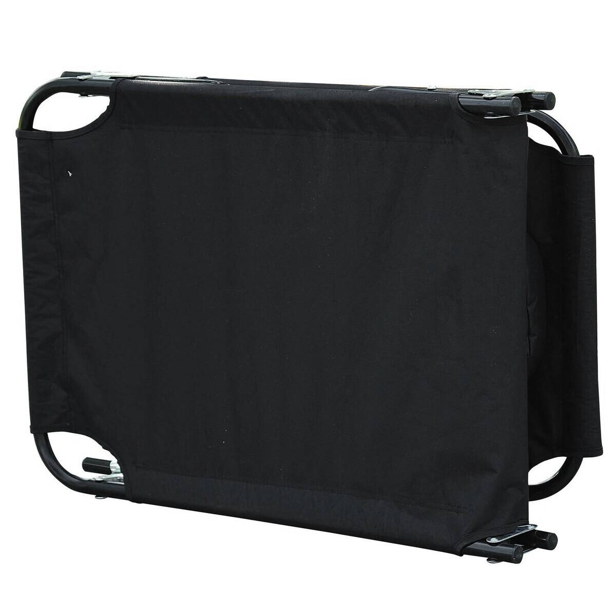 Outsunny Sonnenliege mit Lesefenster schwarz Stahlrohr B/H/L: ca. 28x56x190 cm