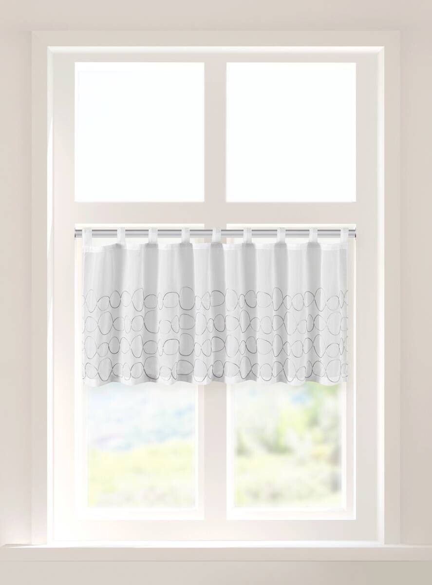Scheibengardine Lucy weiß B/L: ca. 150x50 cm