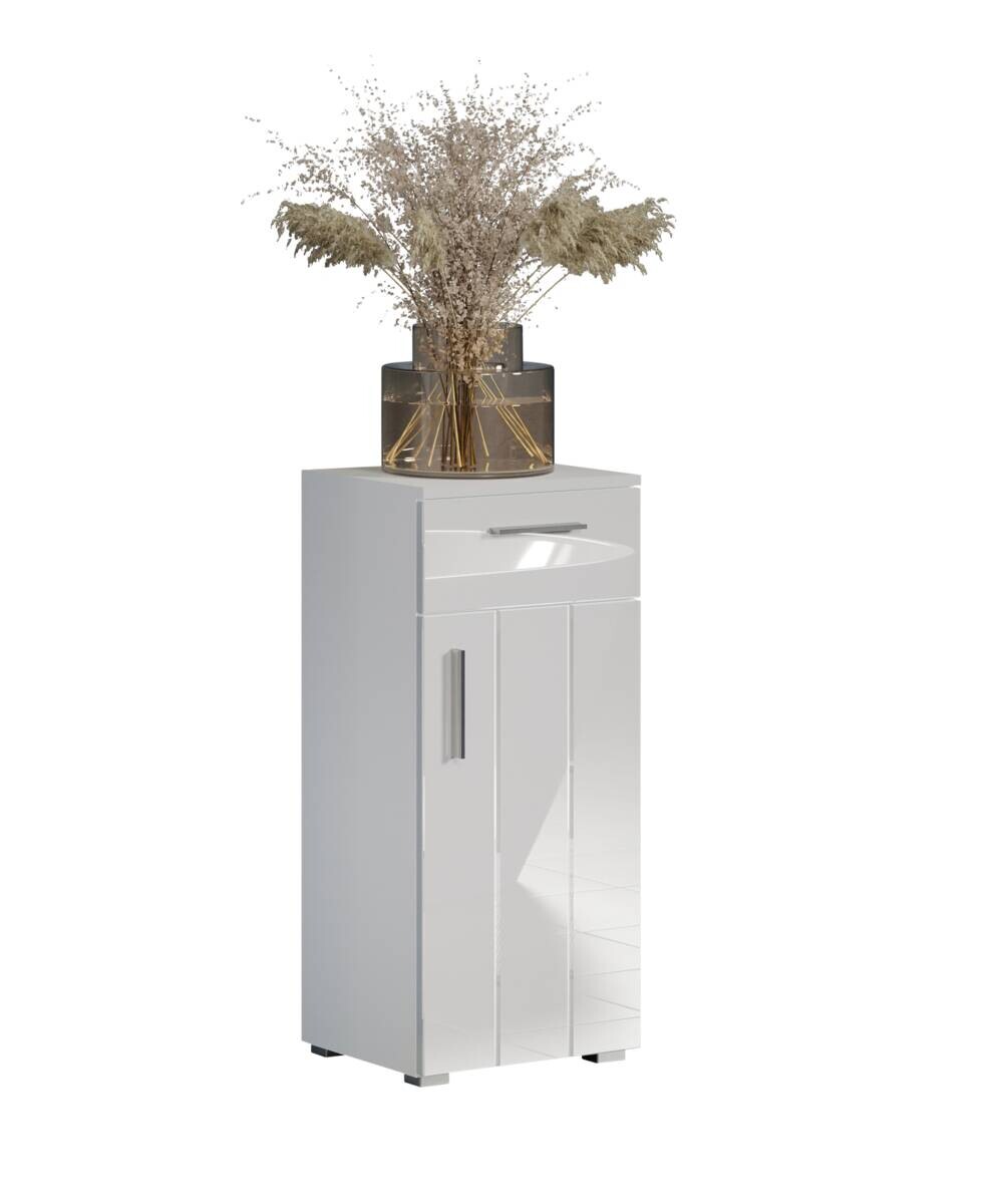 Stauraumelement Wons weiß Hochglanz weiß matt B/H/T: ca. 37x83x31 cm