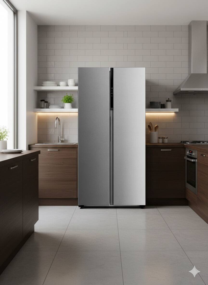 POCOline Side-by-Side SBS179-460EIXDNF Inox B/H/T: ca. 83,5x177,5x63,5 cm