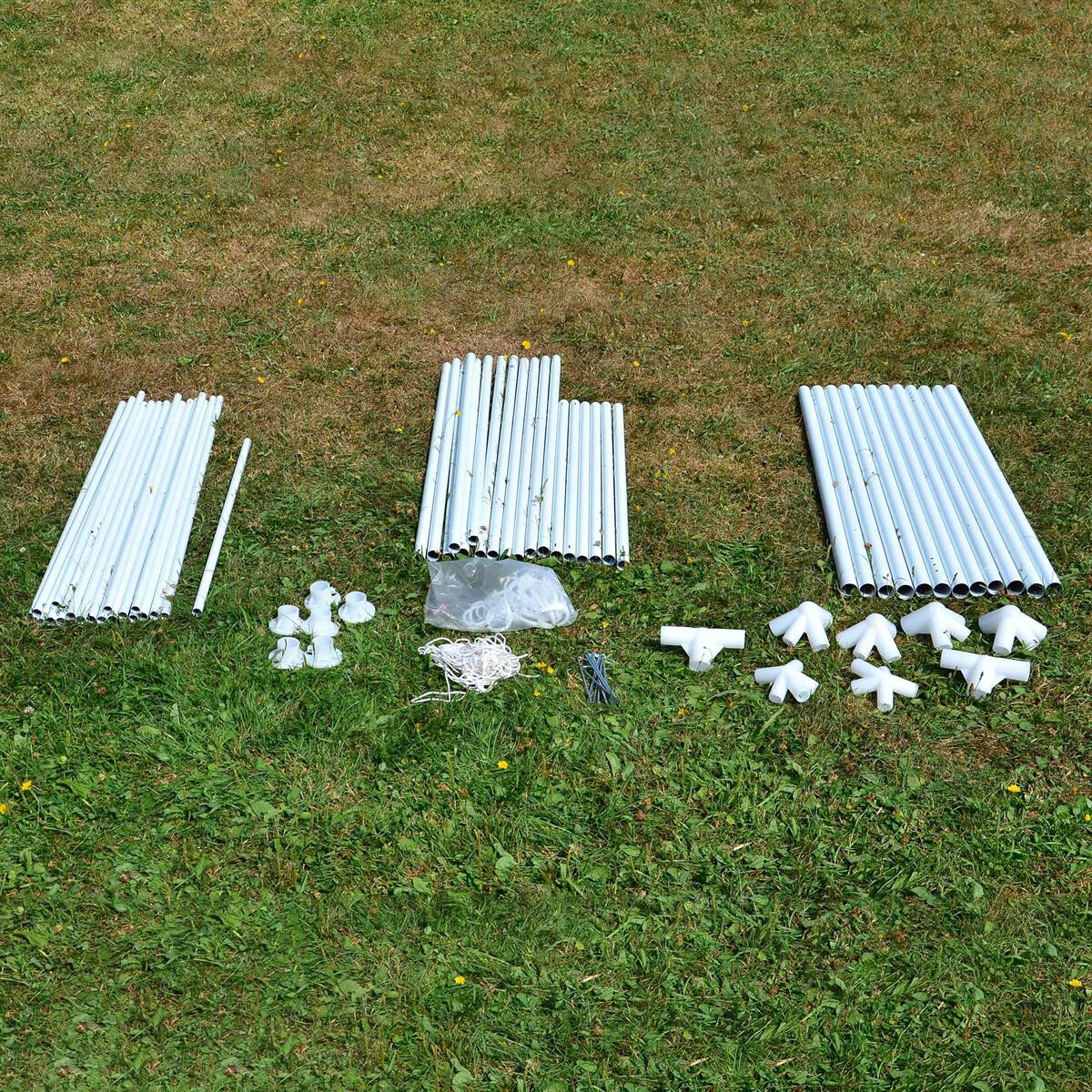 VCM Pavillon weiß Metall B/H/L: ca. 600x197x300 cm