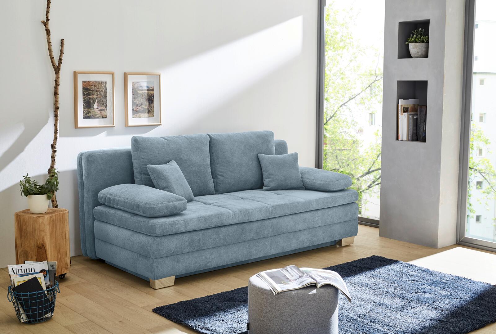 Dauerschlafsofa aqua Polyester B/H/T: ca. 203x85x106 cm