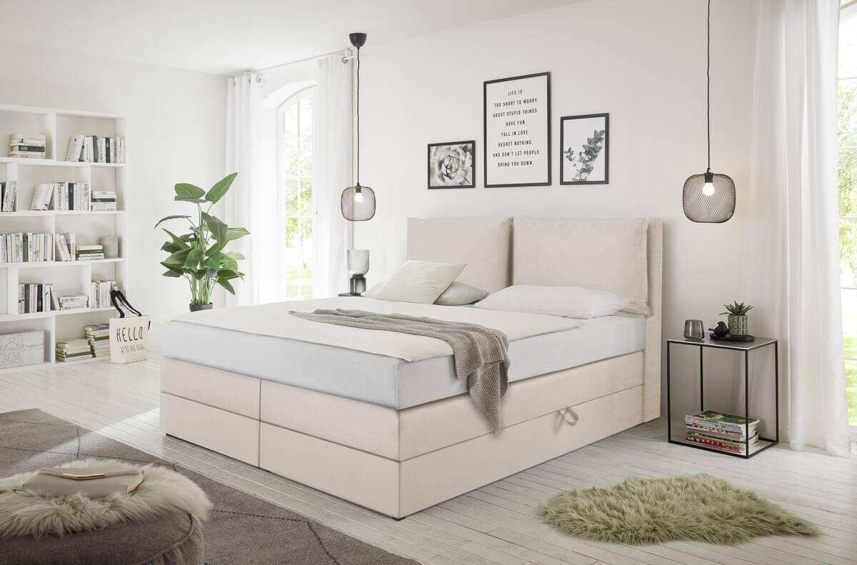Boxspringbett Lissy creme Liegefläche B/L: ca. 180x200 cm Boxspringbett Lissy creme Liegefläche B/L: ca. 180x200 cm