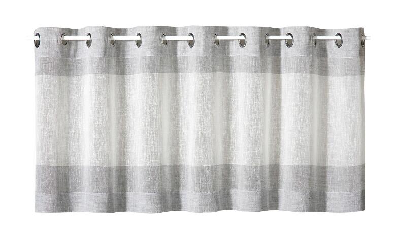 Happy Home Scheibengardine Streifen grau B/L: ca. 140x50 cm