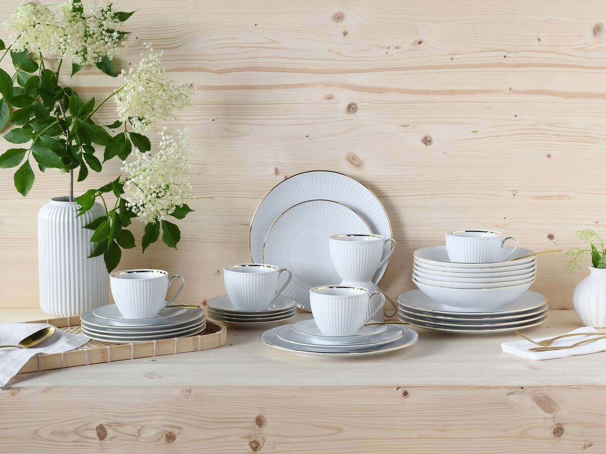 CreaTable Kombiservice Valencia gold Porzellan 30 tlg.