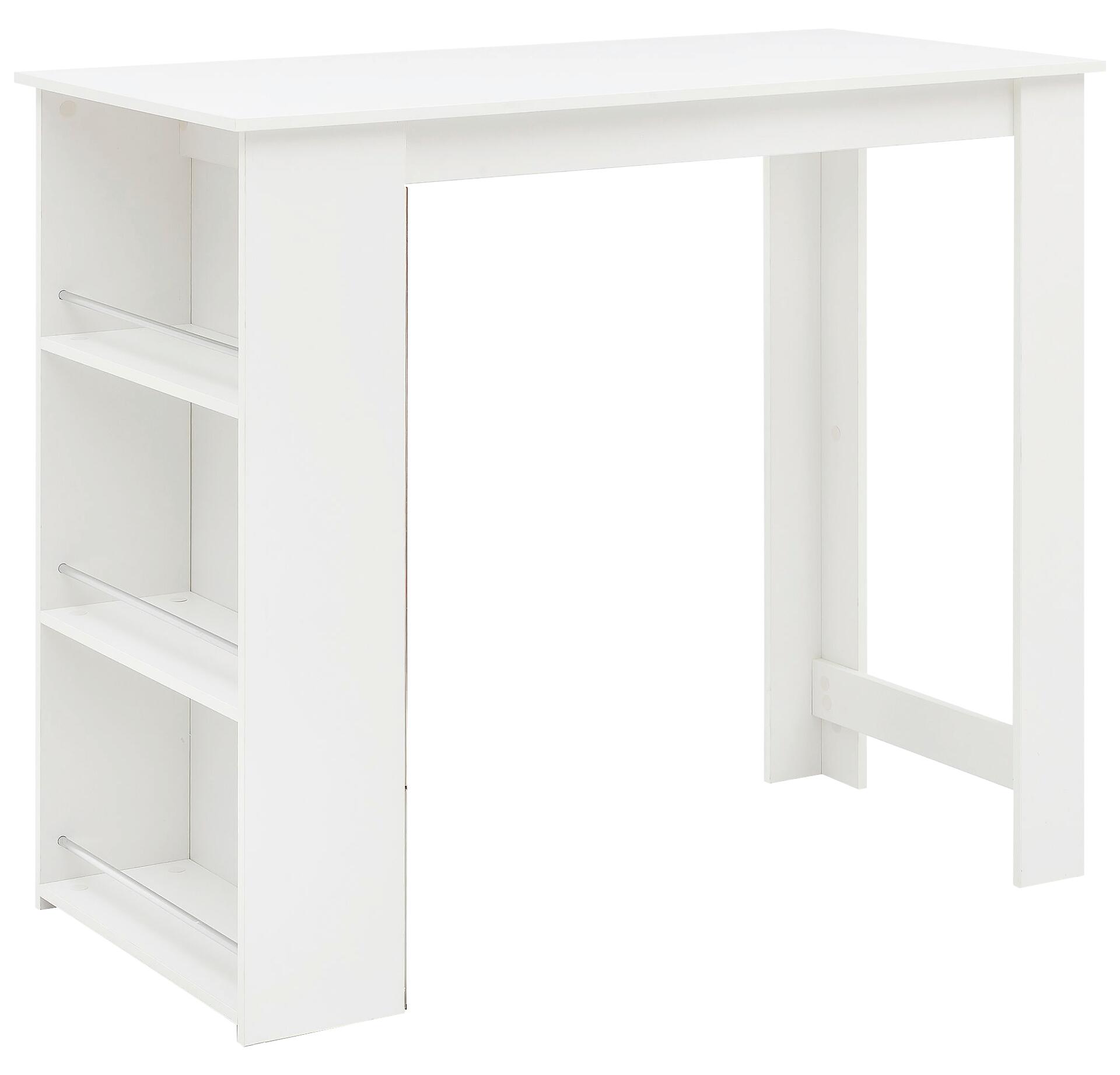 Bartisch weiß beschichtet Holzwerkstoff B/H/T: ca. 120x107,5x60 cm