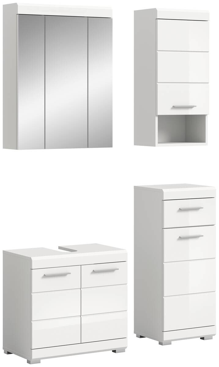 Badezimmer-Set Scout weiß weiß Hochglanz B/H/T: ca. 112x191x34 cm