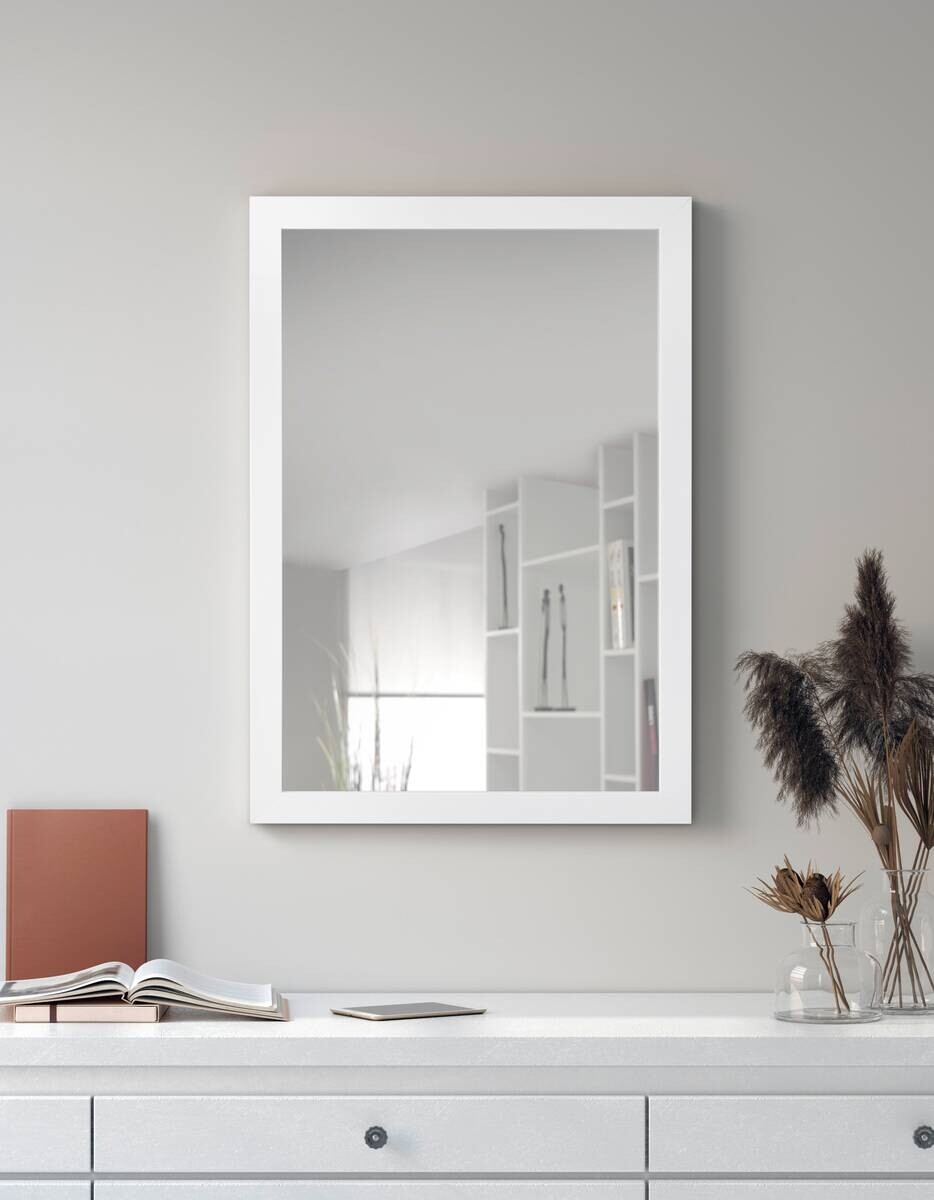 Mirrors&More Rahmenspiegel KIM weiß B/H/T: ca. 48x68x2 cm