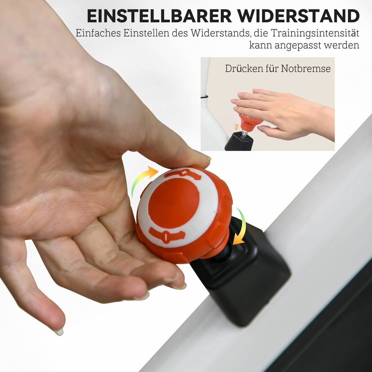 HOMCOM Ergometer schwarz Stahl B/H/L: ca. 53x114x103 cm