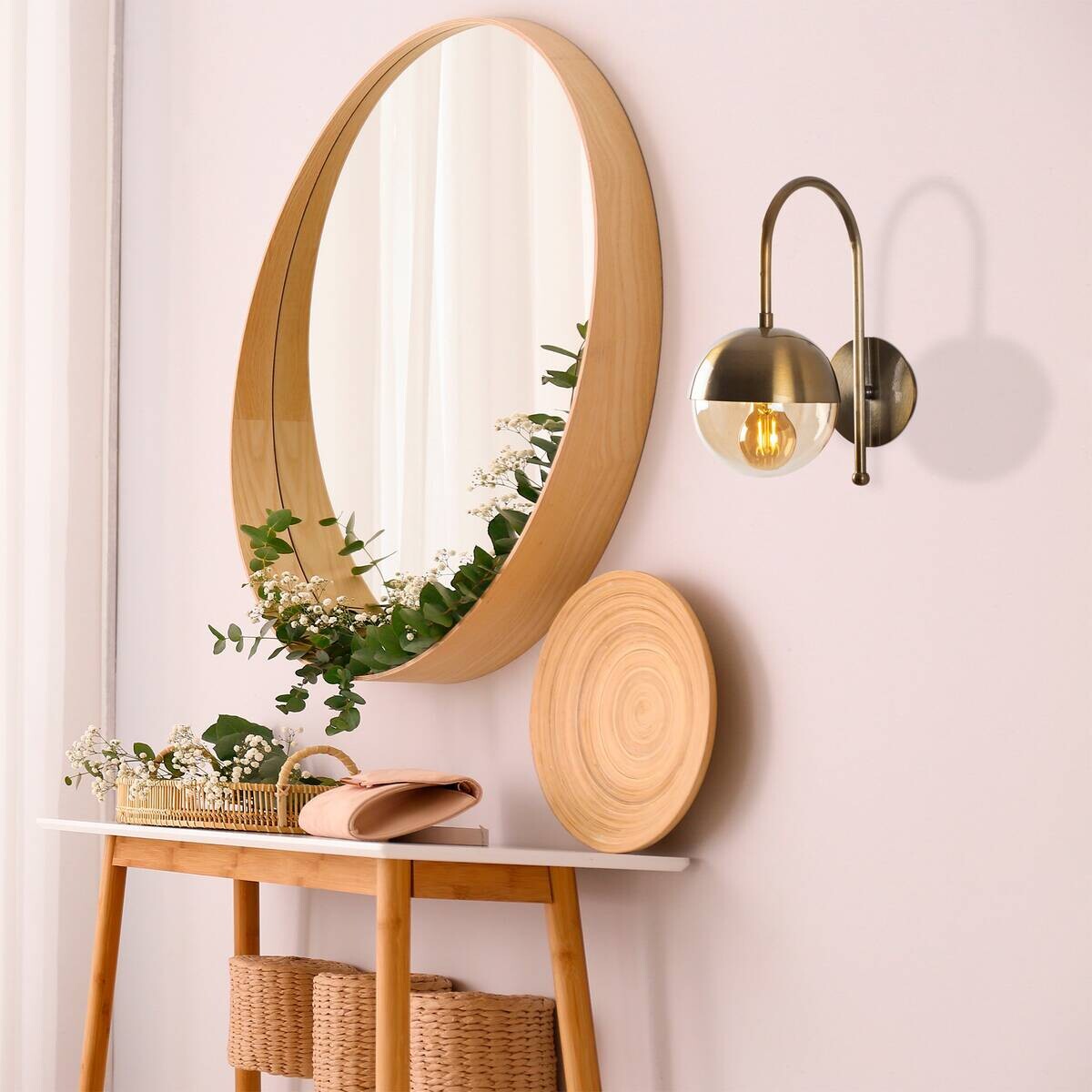 Opviq Wandleuchte Glas Metall B/H/L: ca. 25x30x15 cm E27 1 Brennstellen