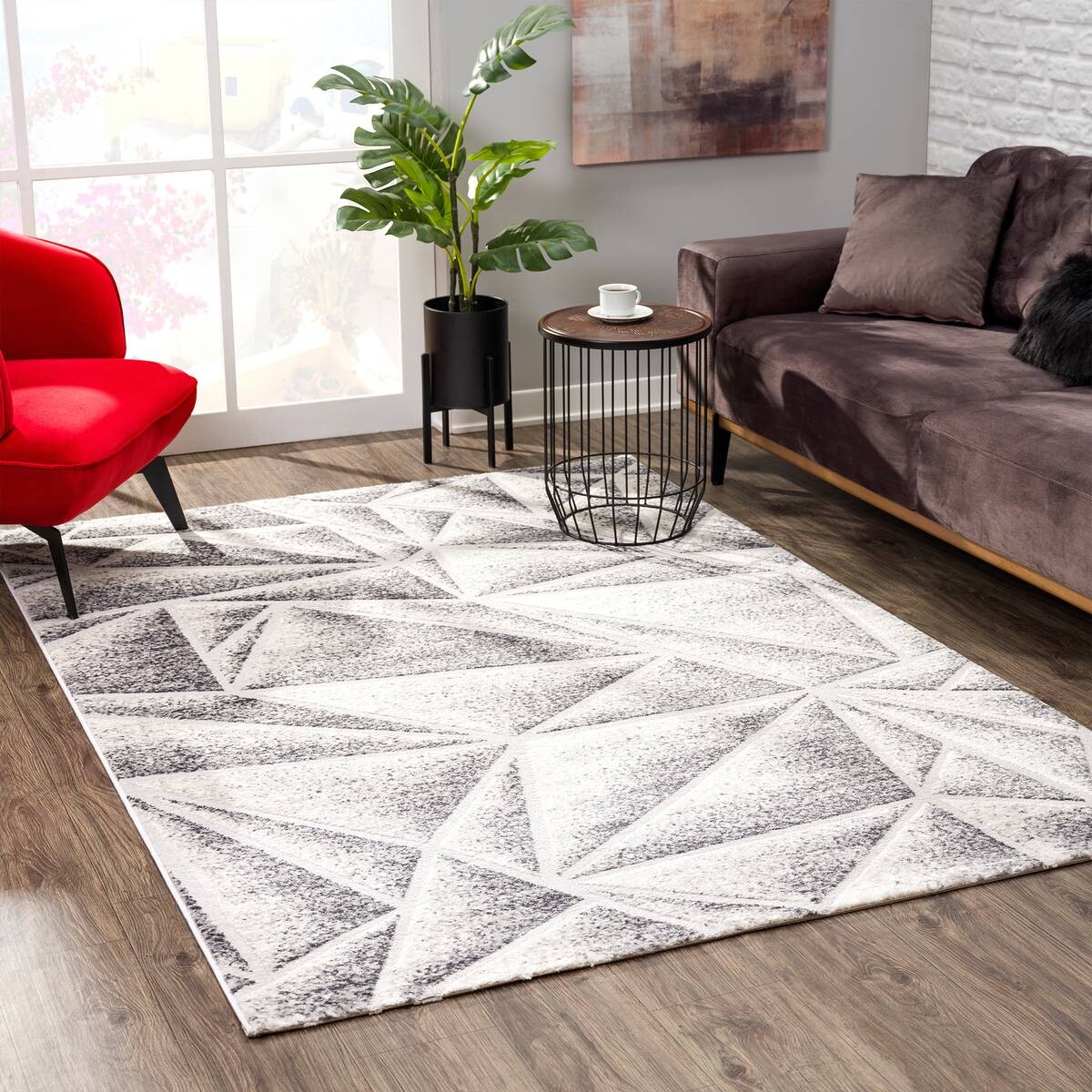 Sanat Teppich Evra grau B/L: ca. 80x150 cm