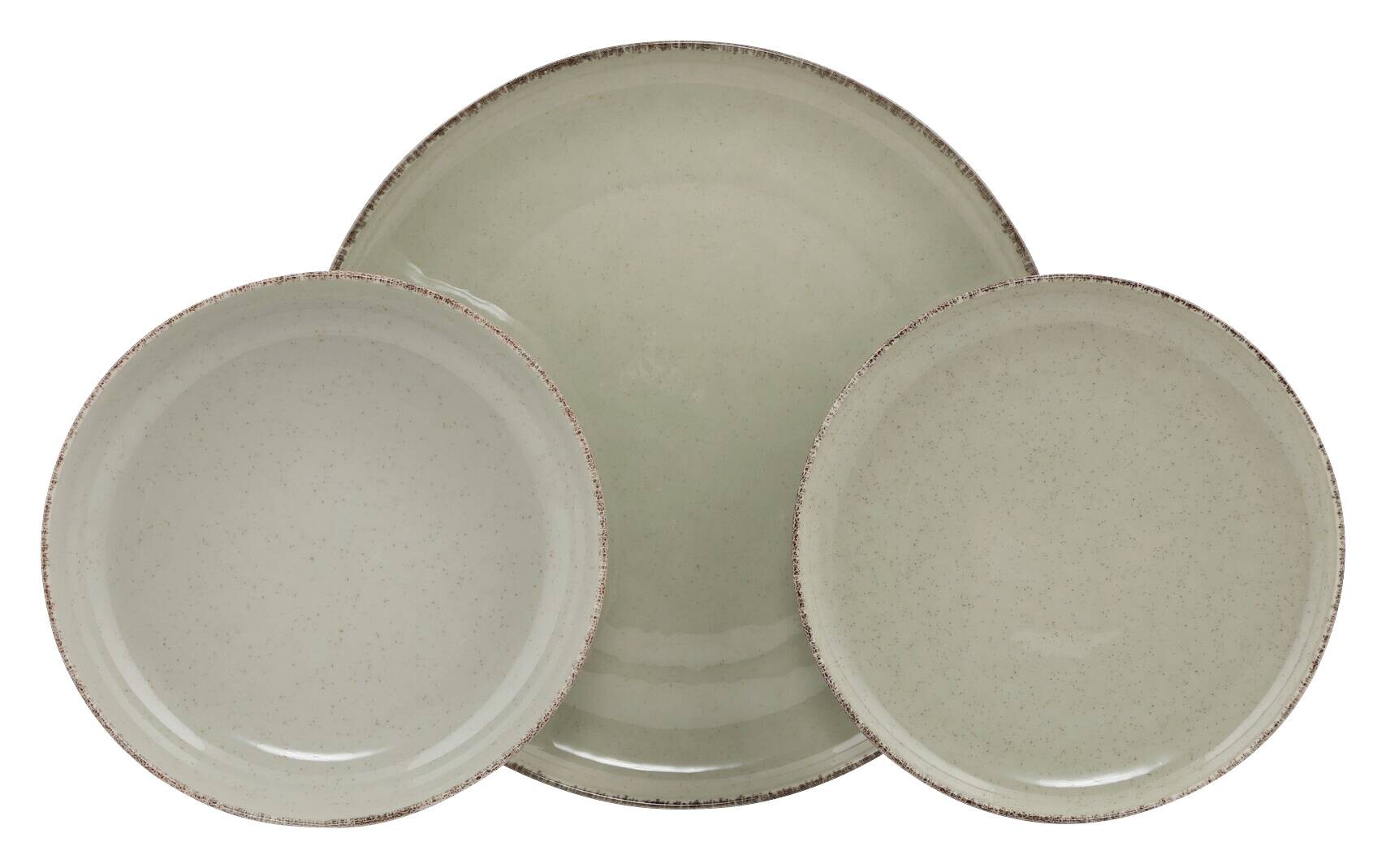 HermiaConcept Tafelservice Duncan grün Porzellan 18 tlg.