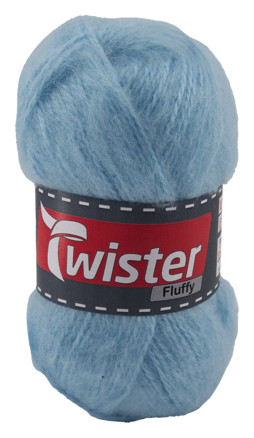 Twister Handstrickgarn Fluffy hellblau L: ca. 16000 cm
