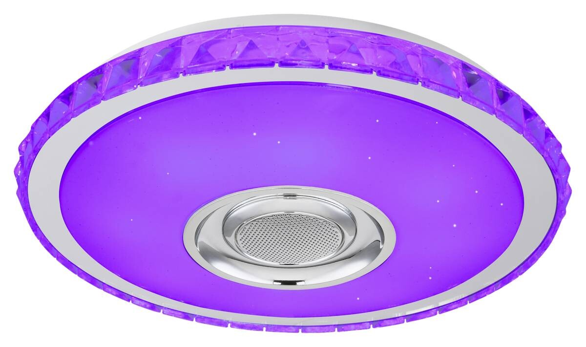 POCOline Deckenleuchte Sonido weiß Chrom Kunststoff Metall H/D: ca. 8x41 cm