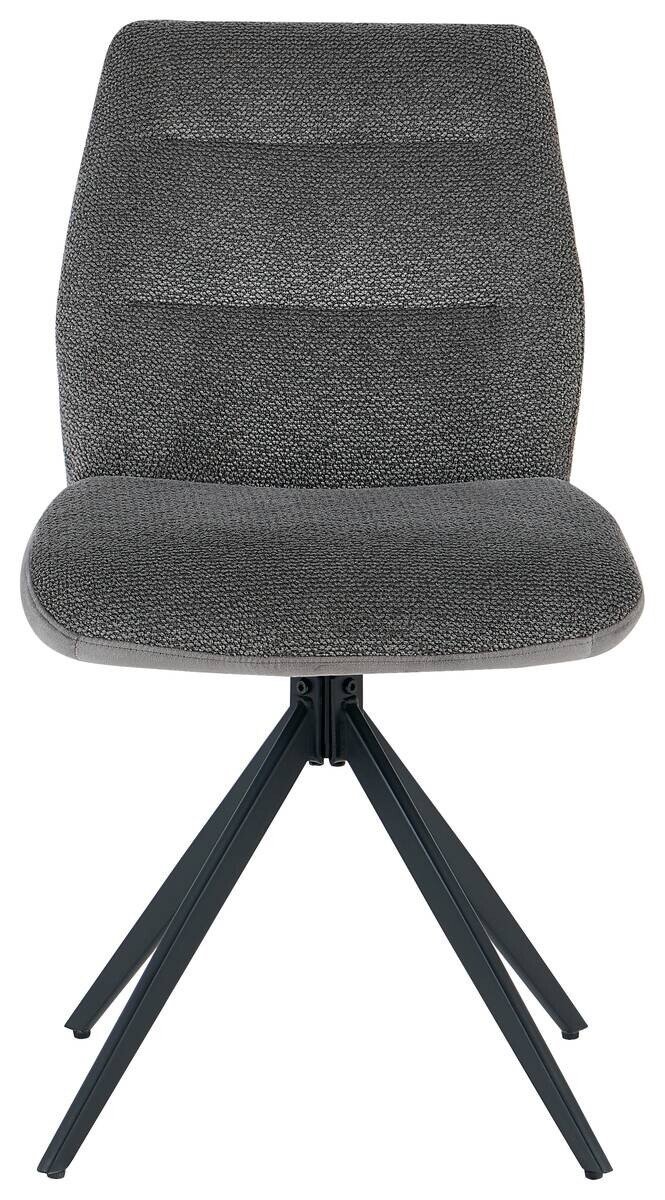 Stuhl Turin grau Webstoff Samtoptik B/H/T: ca. 48x87x50 cm