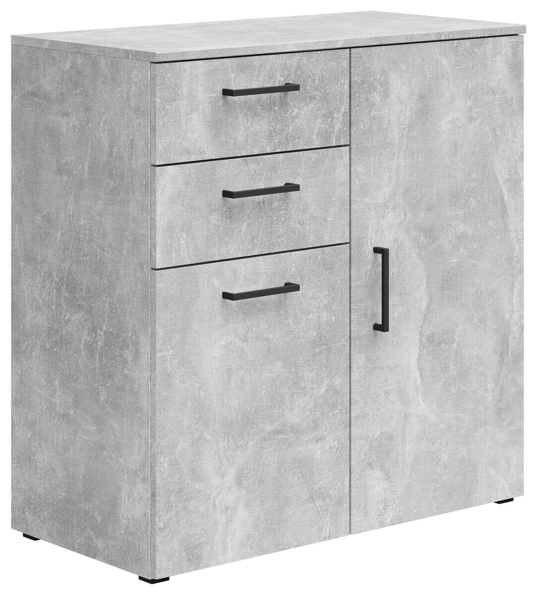 Kommode Multi-Stauraum Typ 26 Beton Optik B/H/T: ca. 80x83x40 cm