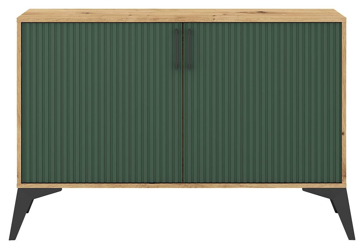 Kommode LUGO Eiche Artisan Nachbildung grün softmatt B/H/T: ca. 108,2x78,4x40 cm