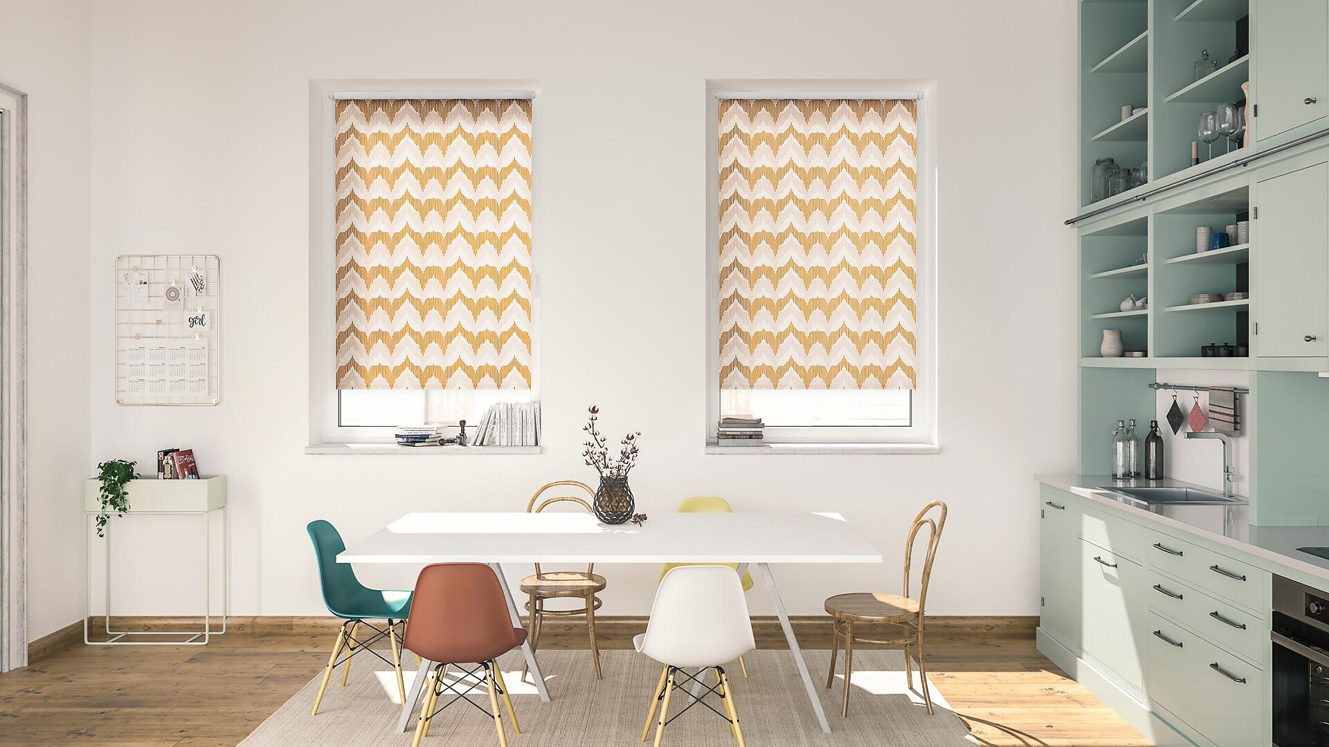 LICHTBLICK Rollo Boho Zig Zag gelb B/L: ca. 70x150 cm