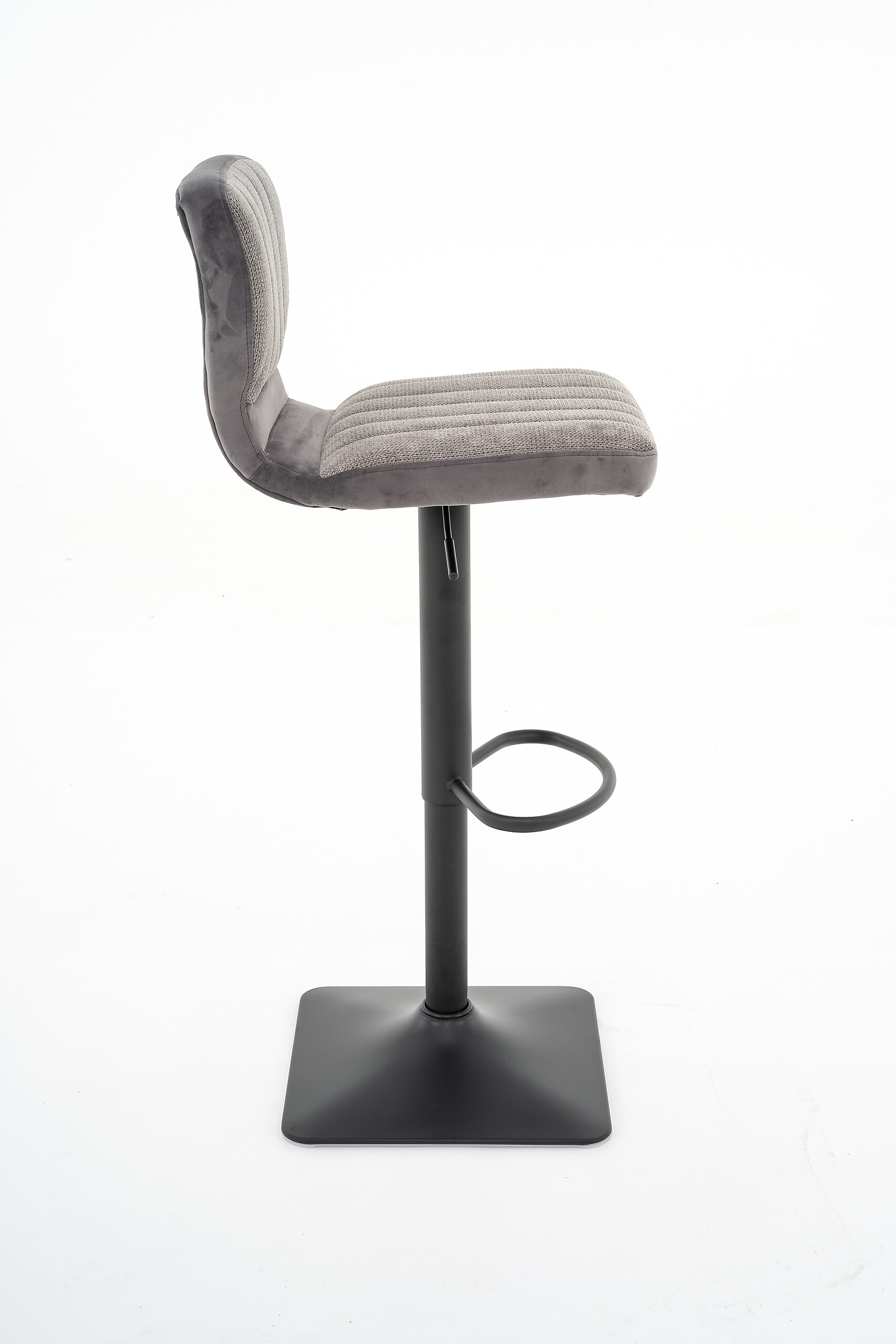 Barhocker FM-175-1 grau Microfaser Samt B/H/T: ca. 41x109x48 cm Barhocker FM-175-1 grau Microfaser Samt B/H/T: ca. 41x109x48 cm