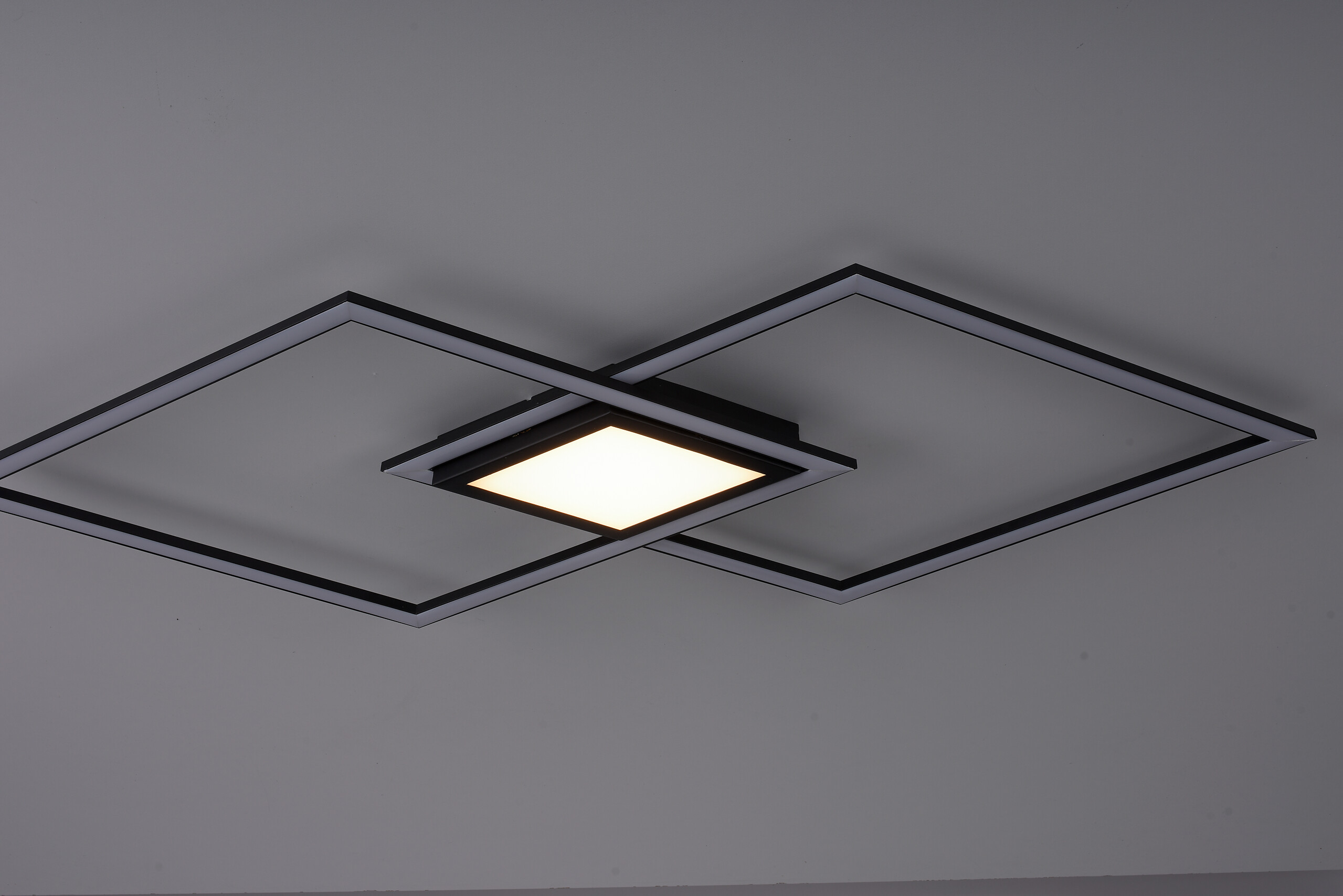 Just Light Deckenleuchte Asmin schwarz Aluminium H/T/L: ca. 5,2x37x106 cm