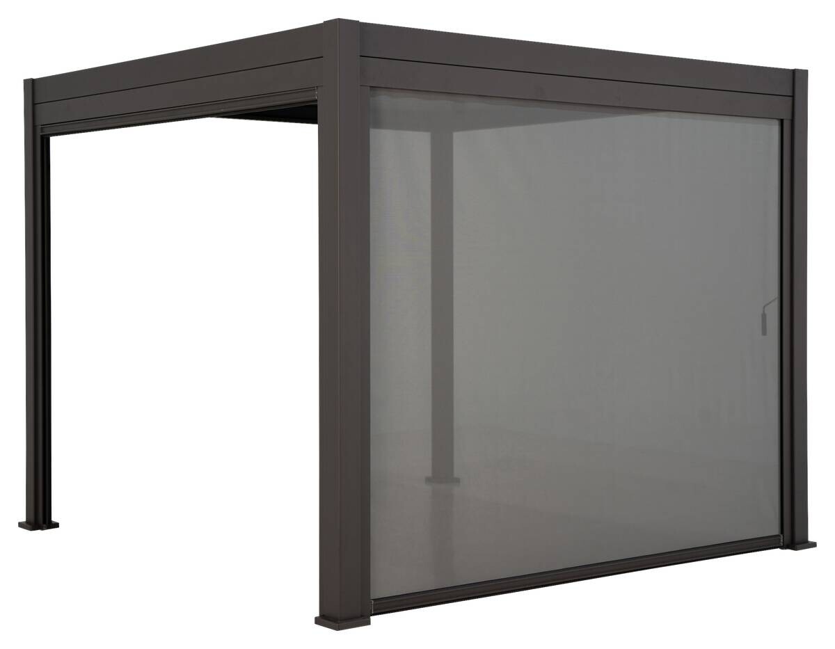 Mirador Sonnenrollo für Pergola Classic und Deluxe anthrazit Aluminium B/H/L: ca. 370,5x236,5x7 cm