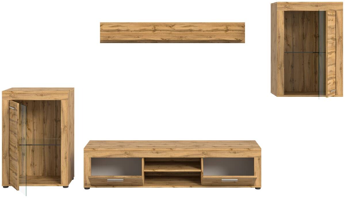 Wohnwand Jam Eiche Wotan Nachbildung B/H/T: ca. 310x169x35 cm