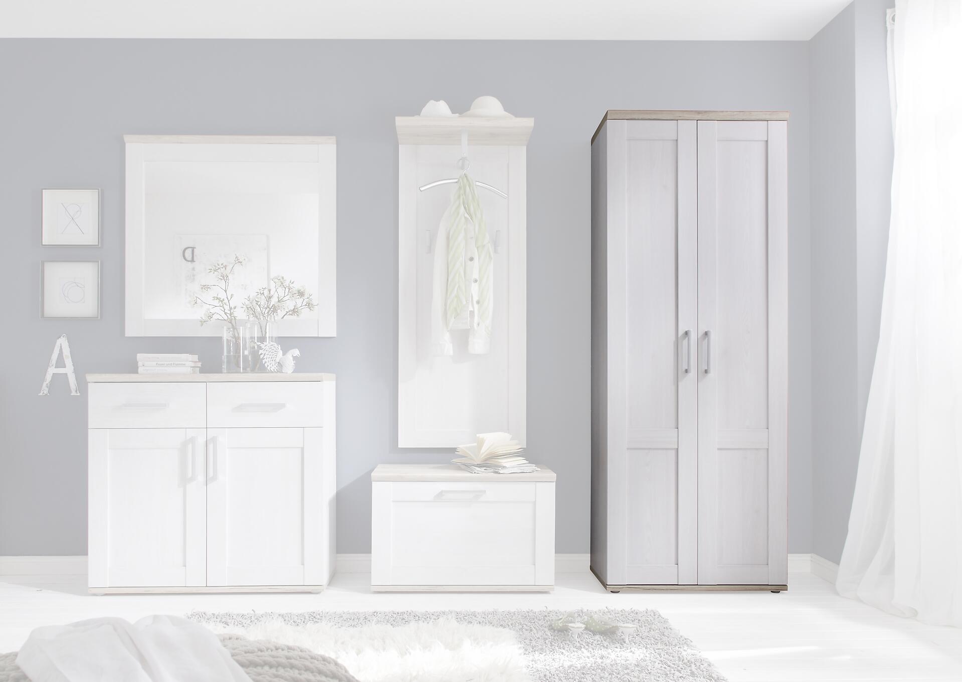 Garderobenschrank Romance Eiche San-Remo Nachbildung Sibiu Lärche Nachbildung B/H/T: ca. 76x201x39 cm