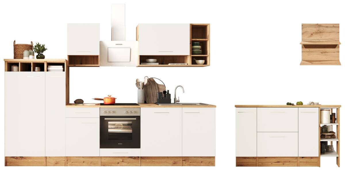 Respekta Winkelküche Hilde weiß matt B/H/T: ca. 310x205x60 cm