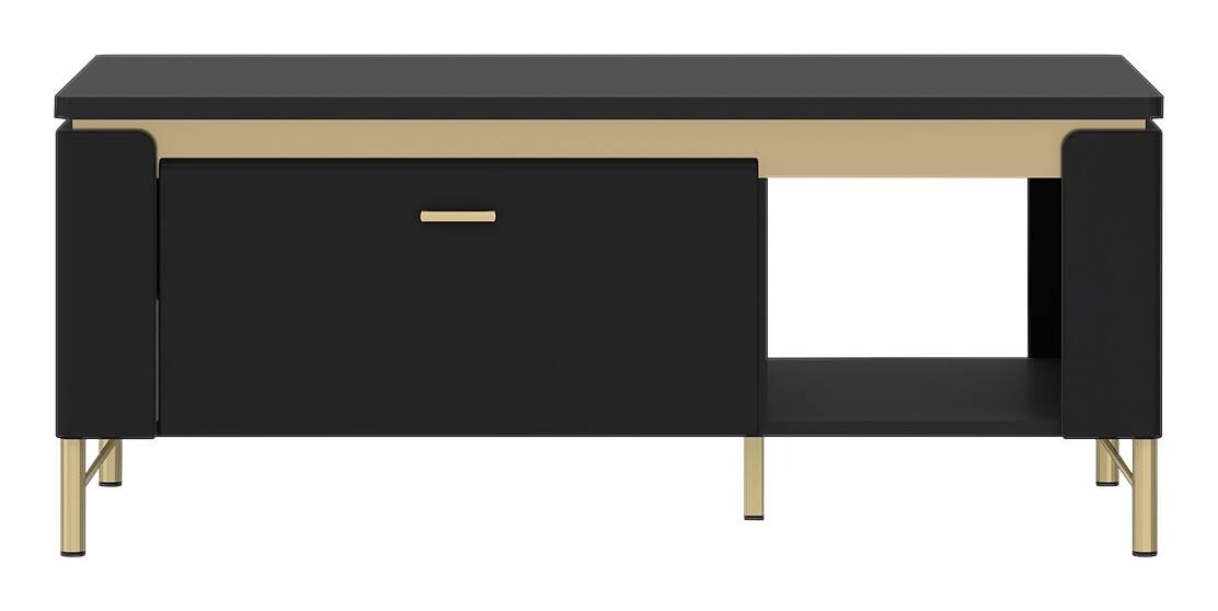 Couchtisch Norica schwarz matt gold Optik B/H/T: ca. 110x46x65 cm