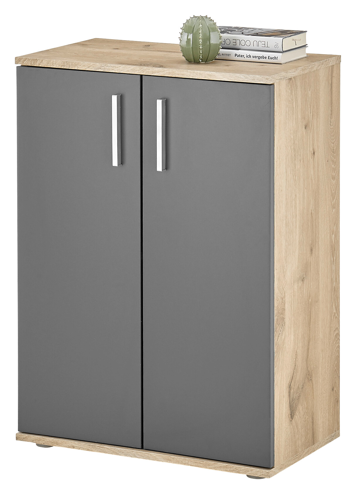 Kommode BC 1040 Eiche Viking Nachbildung dunkelgrau B/H/T: ca. 60x84x35 cm