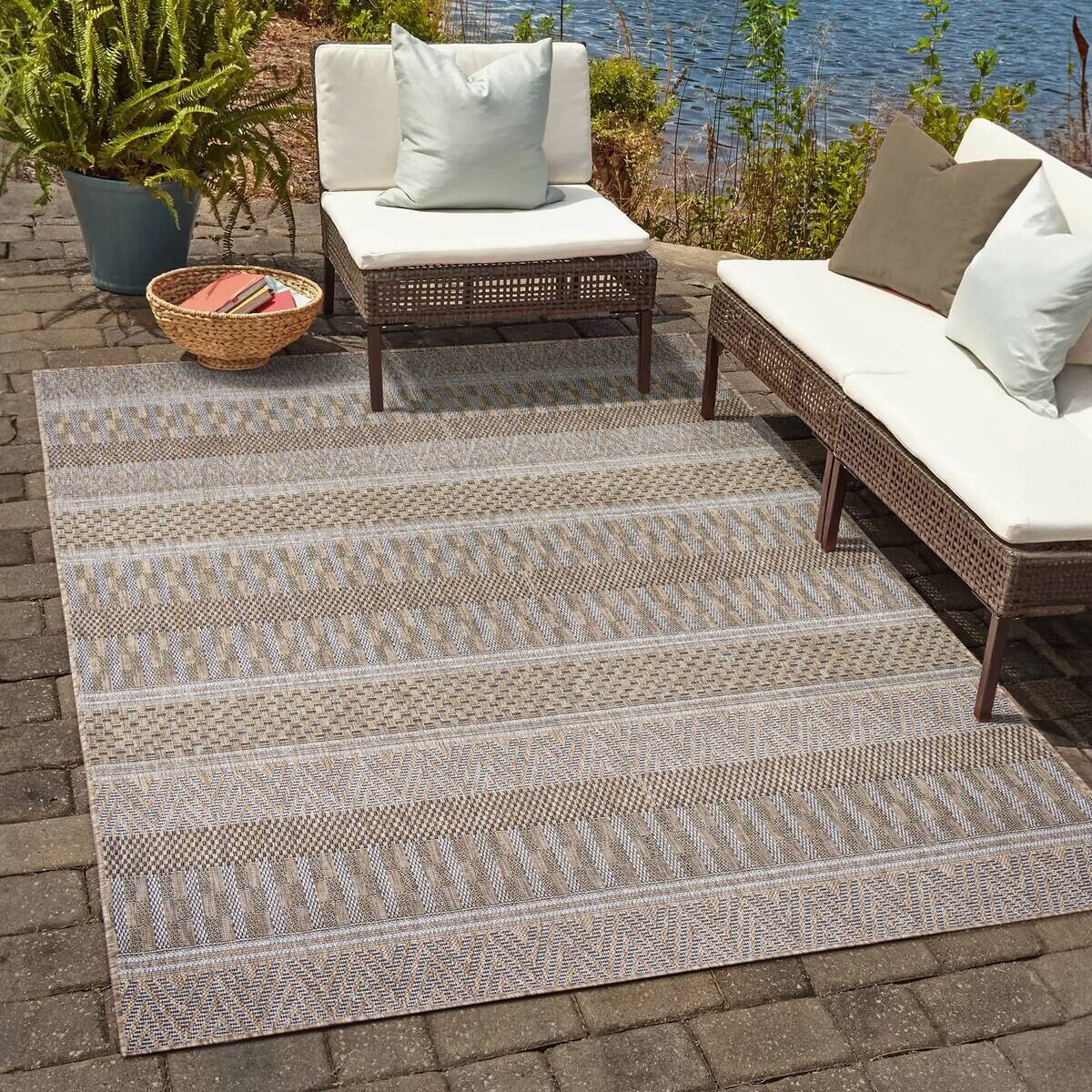 Sanat Outdoorteppich MELISSA braun B/L: ca. 120x170 cm