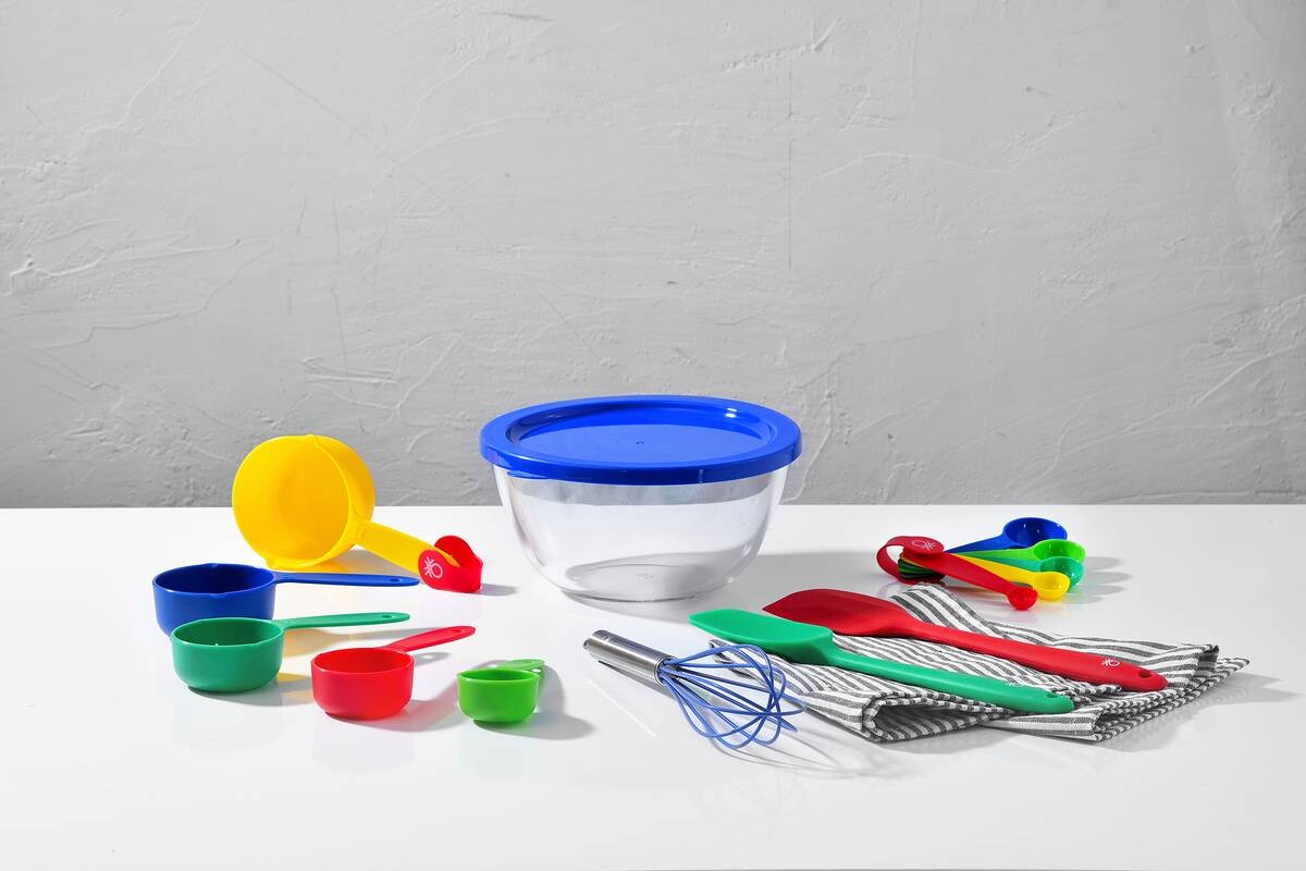 BENETTON Küchenhelferset Rainbow transparent Glas