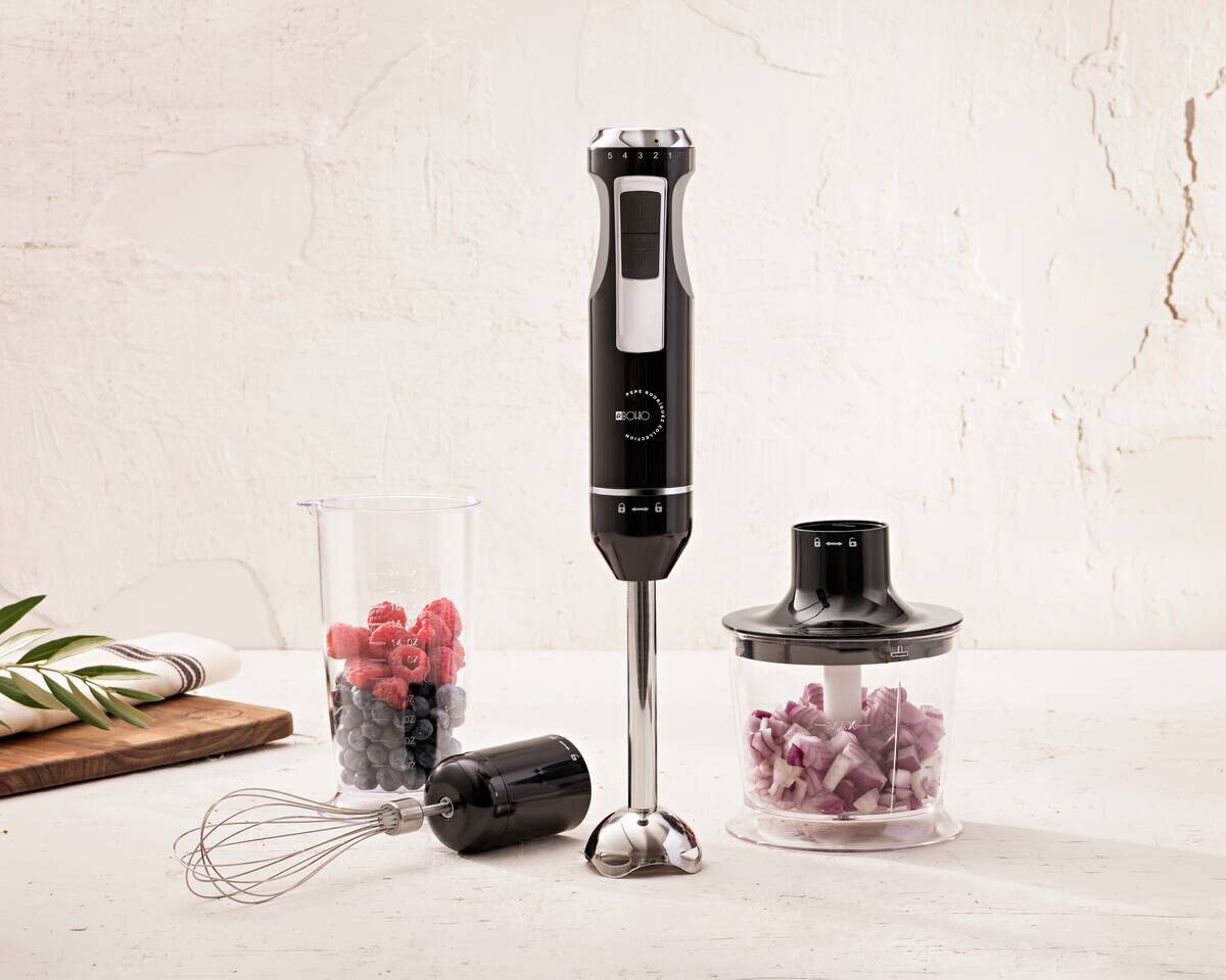 BERGNER Stabmixerset schwarz silber Edelstahl