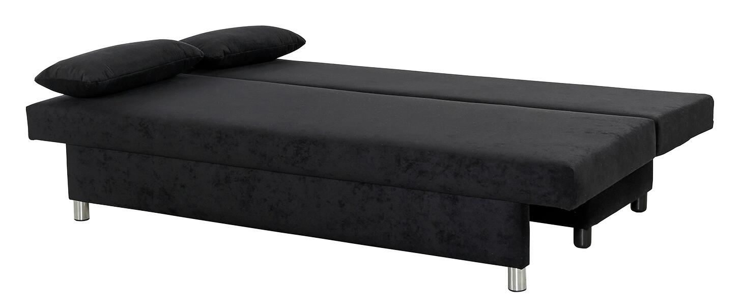 Schlafsofa grauschwarz Microfaser B/H/T: ca. 191x82x80 cm