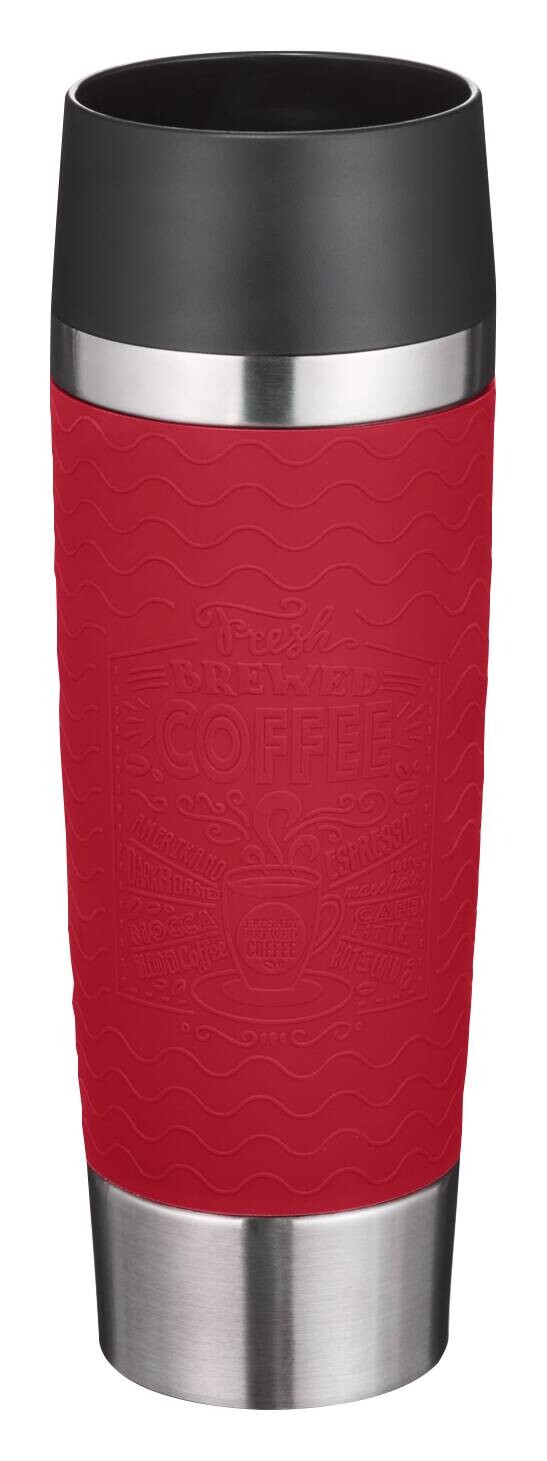 EMSA Isolierbecher rot Edelstahl B/H/L: ca. 8x24,2x8 cm