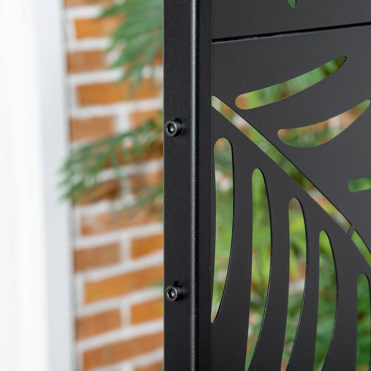 Outsunny Paravent mit Stahlrahmen