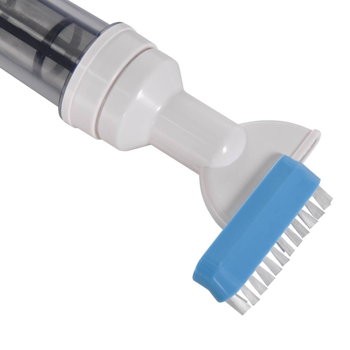 Outsunny Poolsauger mit Teleskopgriff blau Aluminium H/D: ca. 162x6 cm